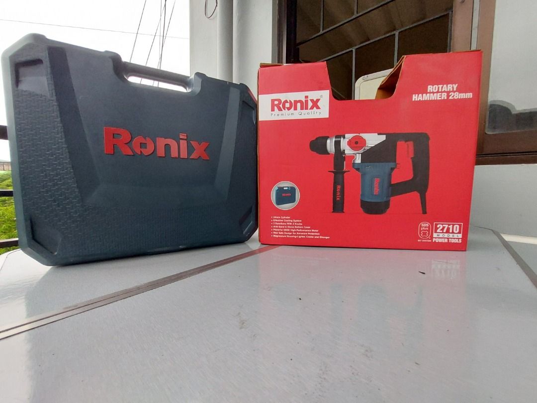 Ronix rotary hammer 28mm 2710 (Category: Construction Tools & Equipment) located in Manila. Submitted by house.of.treasures (Listing ID 1327037619, Image 2). Description: Nakatambak lang hindi nagagamit. Good German Brand. .