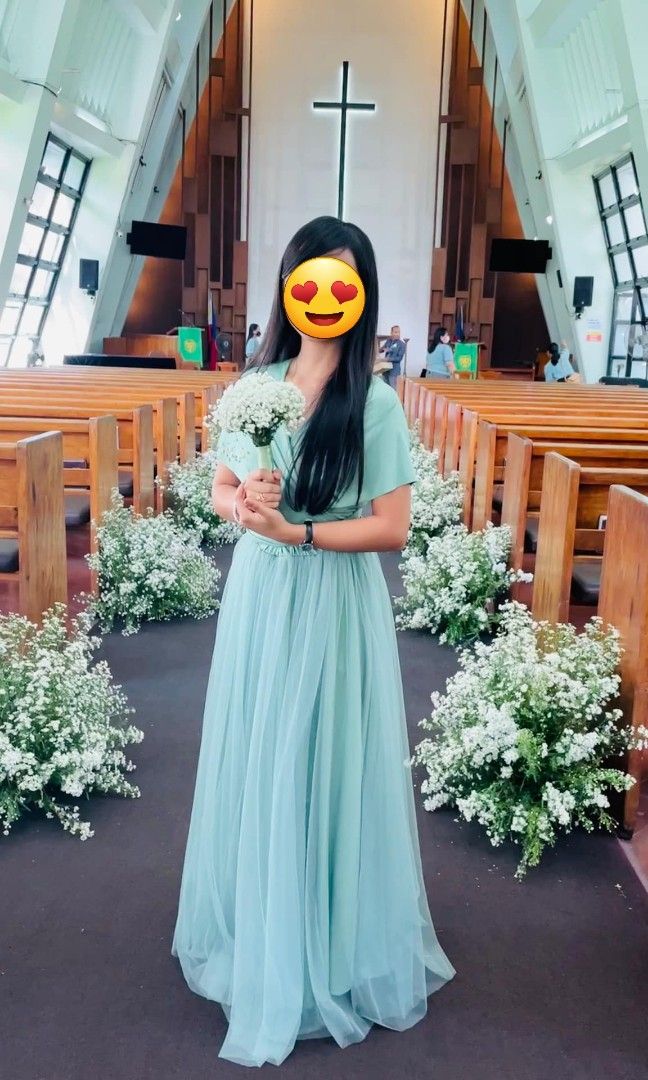 sage green infinity dress TDY Sage Green Maxi Infinity Bridesmaid Dress – Thedaintyard main image 0