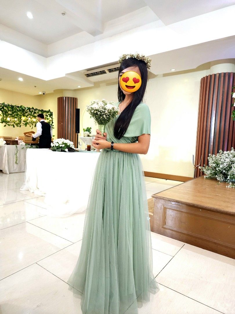 Sage Green Infinity Dress with Tulle - Preloved, Women's Fashion, Dresses & Sets, Evening dresses & gowns on Carousell Sage Green Infinity Dress with Tulle - Preloved, Women's Fashion, Dresses & Sets, Evening dresses & gowns on Carousell