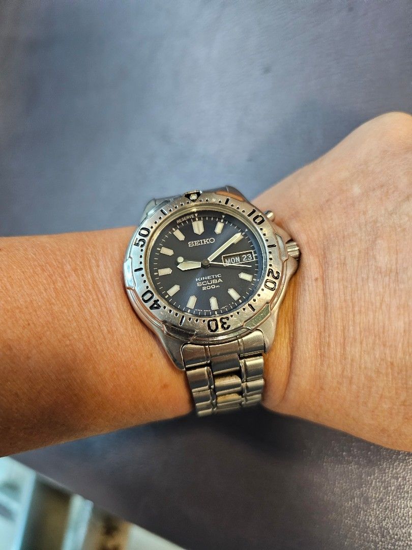 Seiko Scuba Kinetic 5M43-0C30, Men's Fashion, Watches
