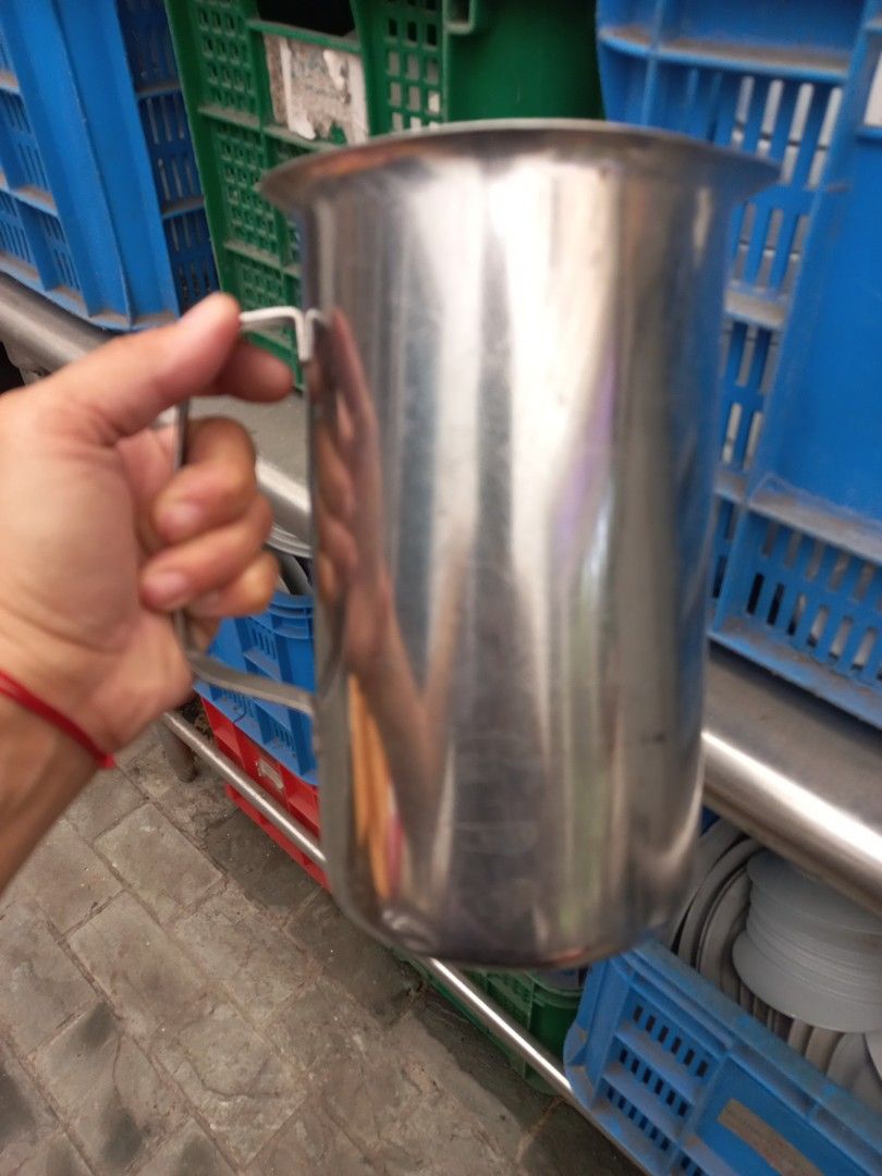 Stainless Steel Water Pitcher (Category: Pitchers & Dispensers) located in Quezon City. Submitted by goldenmomma (Listing ID 1327070397, Image 1). Description: Stainless Steel Water Pitcher Height : 8inches *Several pcs available pls message me via my number. Incouldn't respond via carousel due to reaching my "response quota".