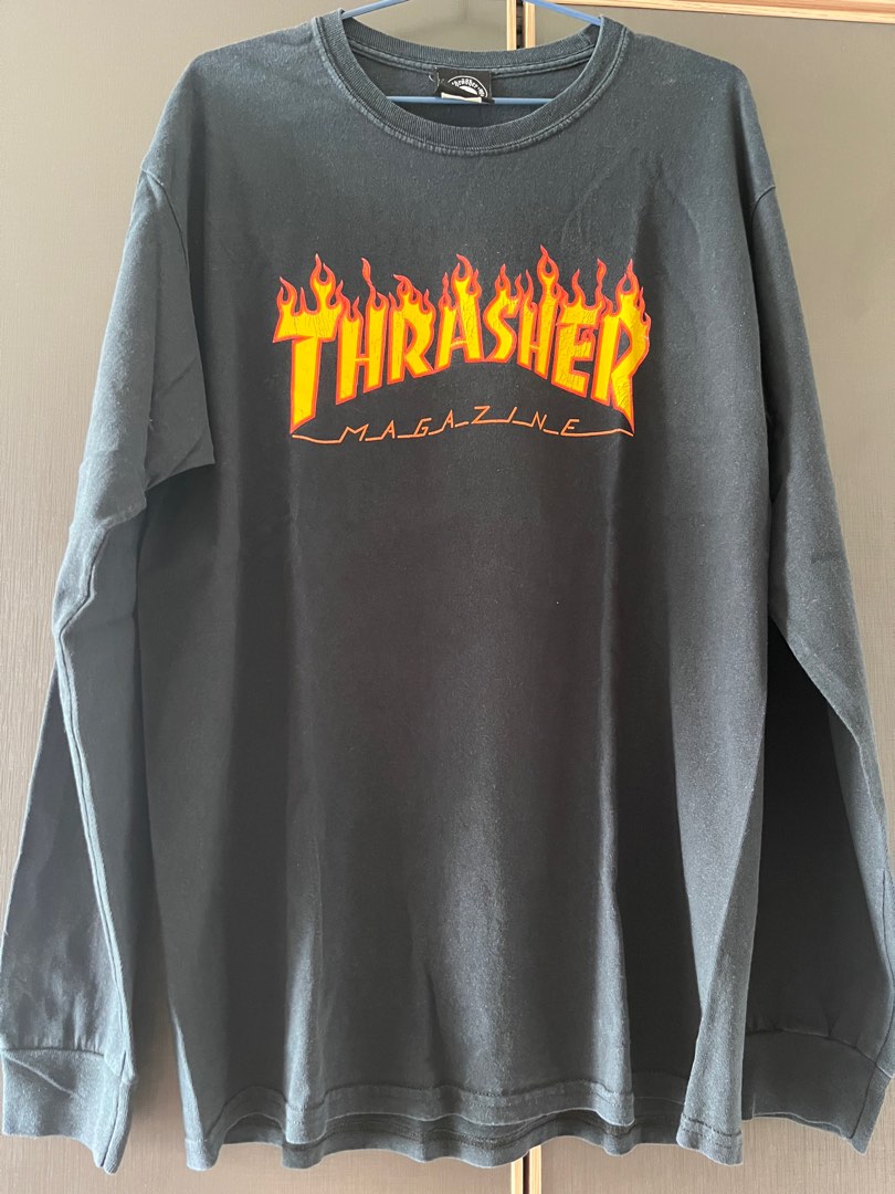 Thrasher flame long sleeve top