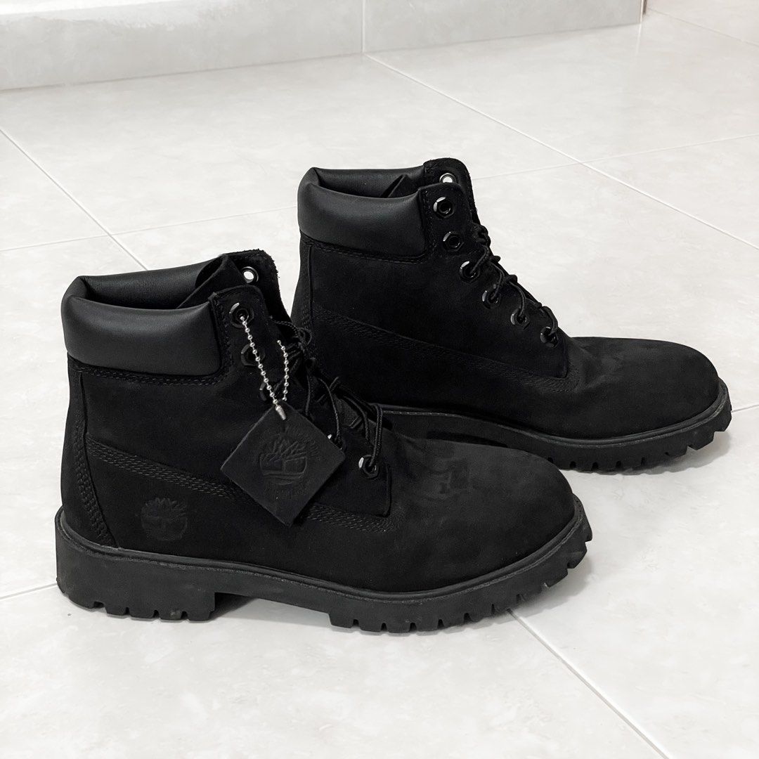 Timberland Black Boots Women s Fashion Footwear Boots on Carousell