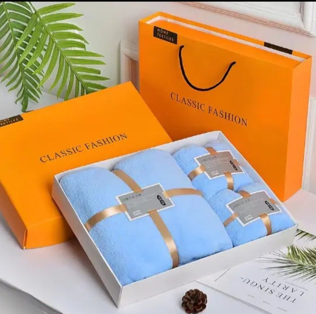 Towel set 3in1 microfiber floral (Category: Bath) located in Manila. Submitted by meneses1432 (Listing ID 1327190329, Image 3). Description: Towel set 3 in 1 Bath towel Microfiber Coral Velvet water Absorption towels with Gift Box Face Towel For 310 pesos Only.