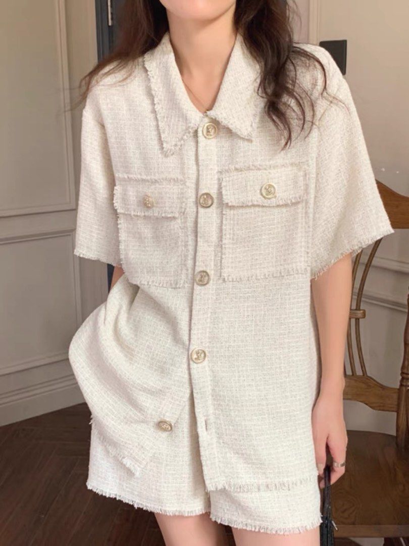 Chanel Inspired Tweed Co Ord Set