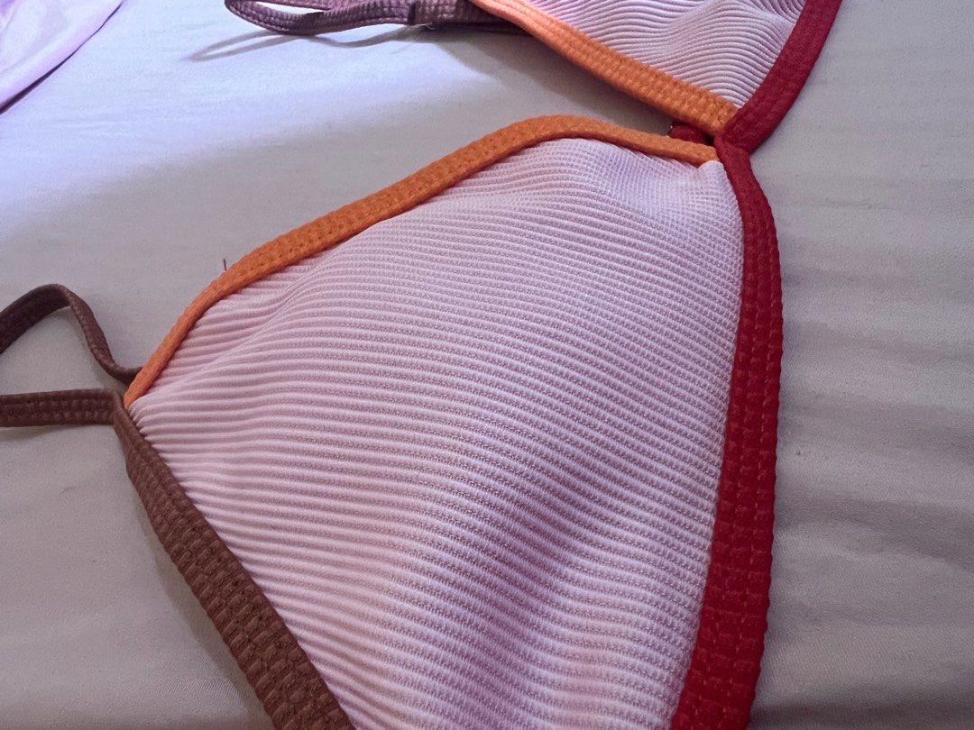 two-toned pink and red two piece bikini medium (Category: Bikinis & Swimsuits) located in Caloocan City. Submitted by c_meth (Listing ID 1327085246, Image 2). Description: used once only in the pool. dm me for ww pics. super sexy and pretty! best fits medium gcash or bank transfer.