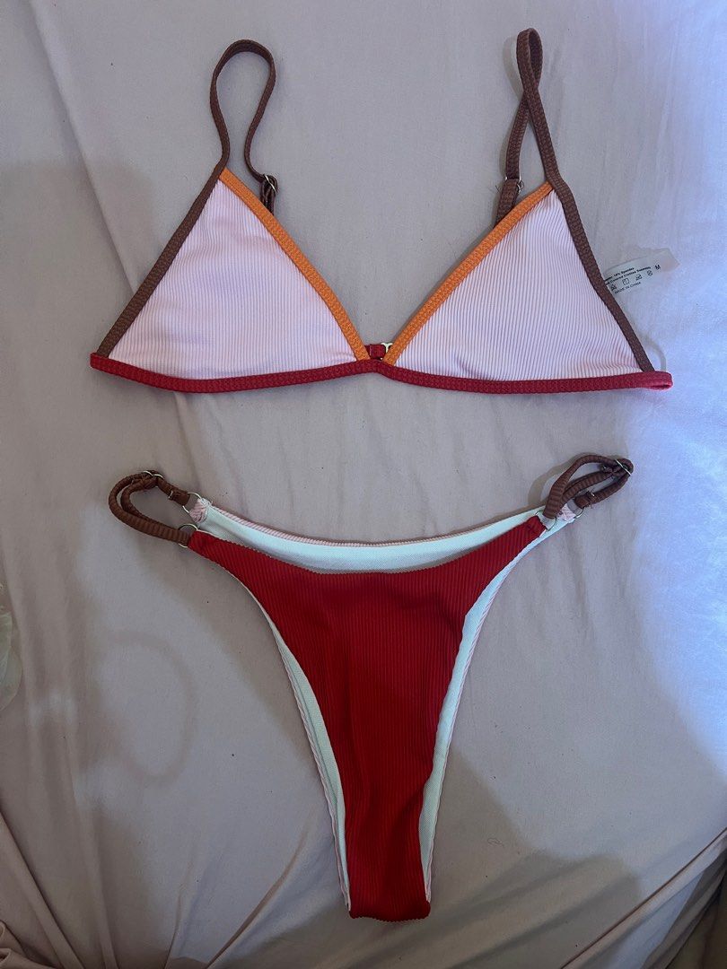 two-toned pink and red two piece bikini medium (Category: Bikinis & Swimsuits) located in Caloocan City. Submitted by c_meth (Listing ID 1327085246, Image 1). Description: used once only in the pool. dm me for ww pics. super sexy and pretty! best fits medium gcash or bank transfer.