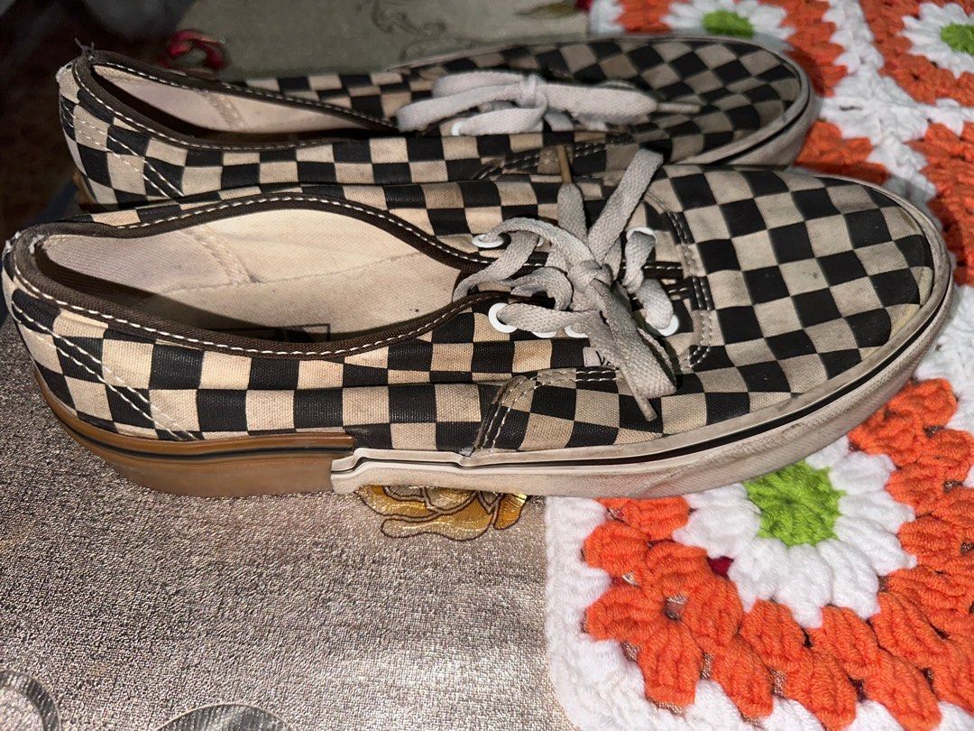 Vans Gum Block Checkerboard Men s Fashion Footwear Sneakers on Carousell
