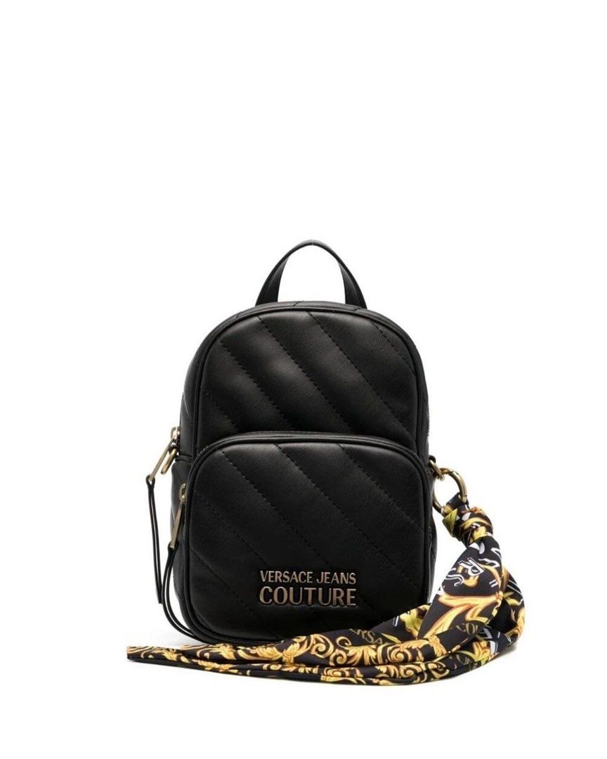 black versace mini backpack Nylon & Black Goatskin Gold Studded Palazzo Medusa | myGemma Carry all your essentials in style with the Versace Medusa backpack Versace Couture Women's Versace Backpack