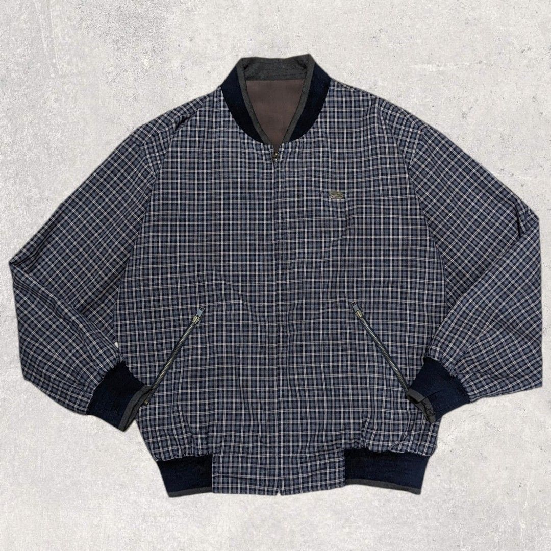 Lacoste live checked reversible harrington jacket new arrivals