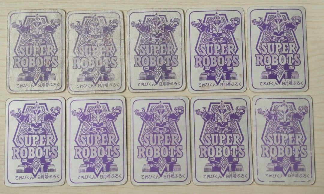 Vintage Super Robots Teks (10 pcs) (Category: Raw Singles) located in Lipa City. Submitted by mark_collections (Listing ID 1327040417, Image 2). Description: Vintage Super Robots Teks (10 pcs) - 90s teks cards Mode of Payment: Gcash.