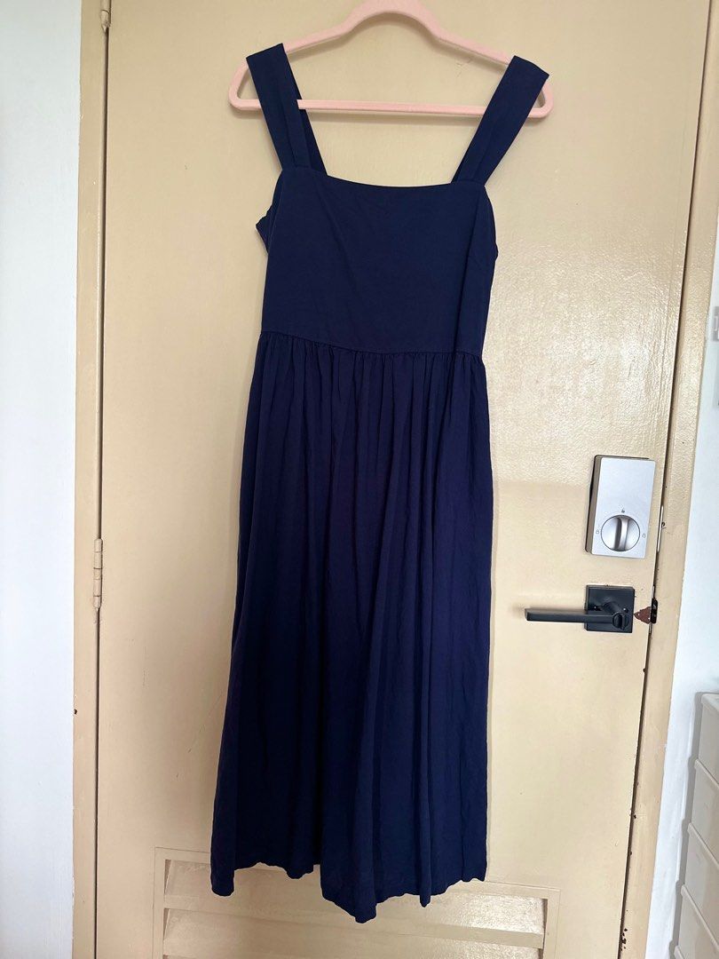 12 2nd Pc Uniqlo Dress Blue Navy L Size