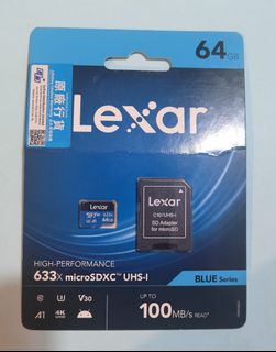 (New with flat rate postage) Brand new Lexar 64GB SD card memory card with card reader630073251033611129