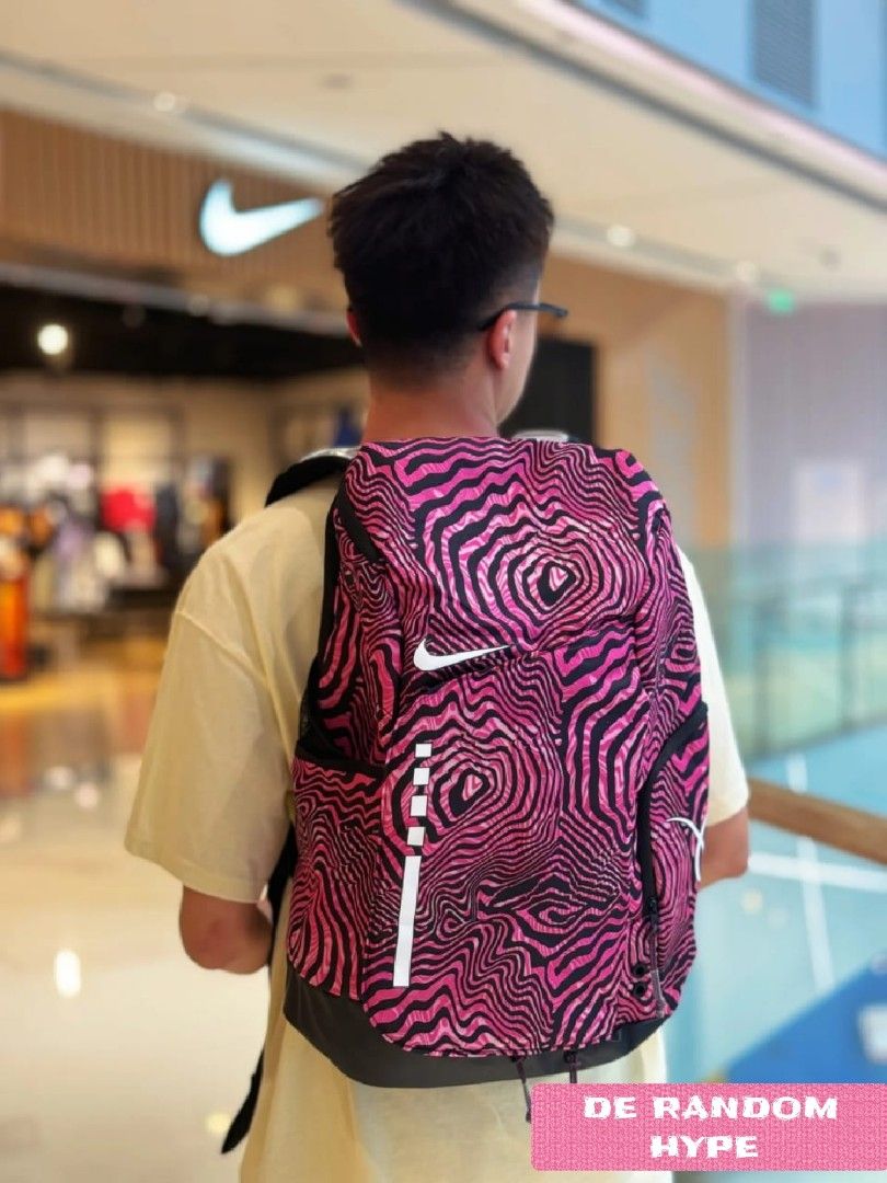 nike textured backpack with signature branding