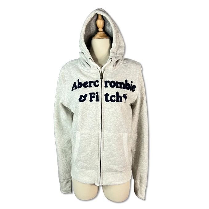Abercrombie Fitch Dirty White Hoodie Jacket Women s Fashion Coats Jackets and Outerwear on Carousell