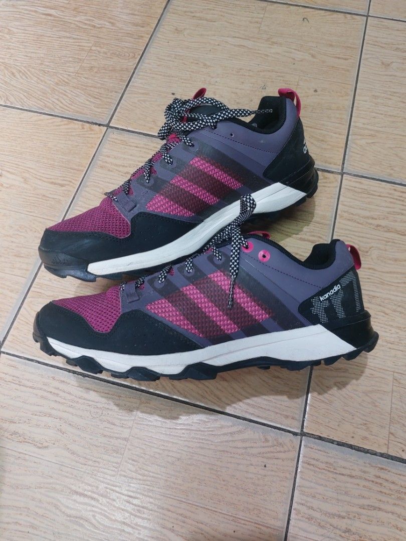 Adidas Kanadia TR7 Pink Black Trail Running Shoes(Unisex), Men's Fashion,  Footwear, Sneakers on Carousell