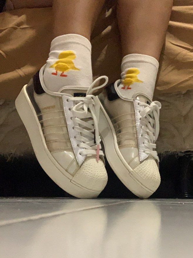 Adidas Superstar Bold Clear, Fesyen Wanita, Sepatu di Carousell