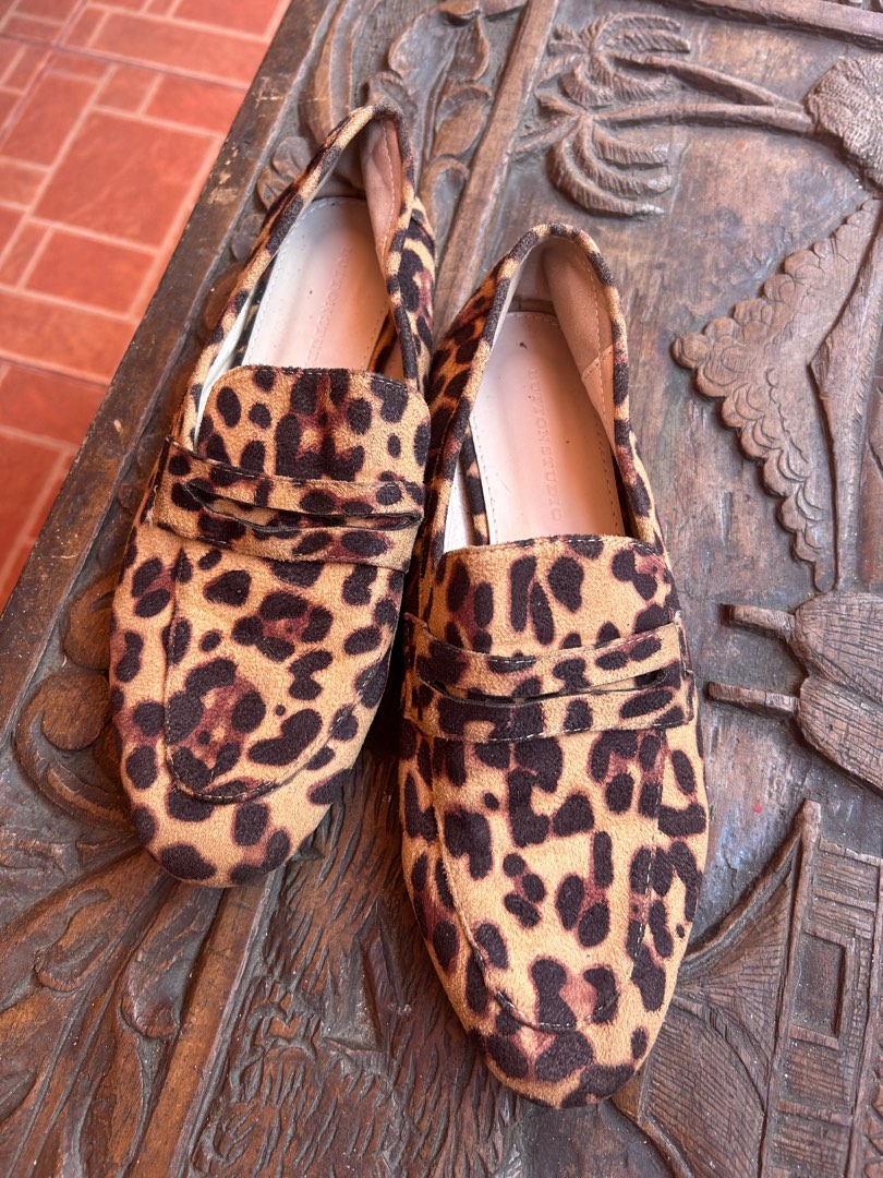 animal print loafers Women s Fashion Footwear Loafers on Carousell