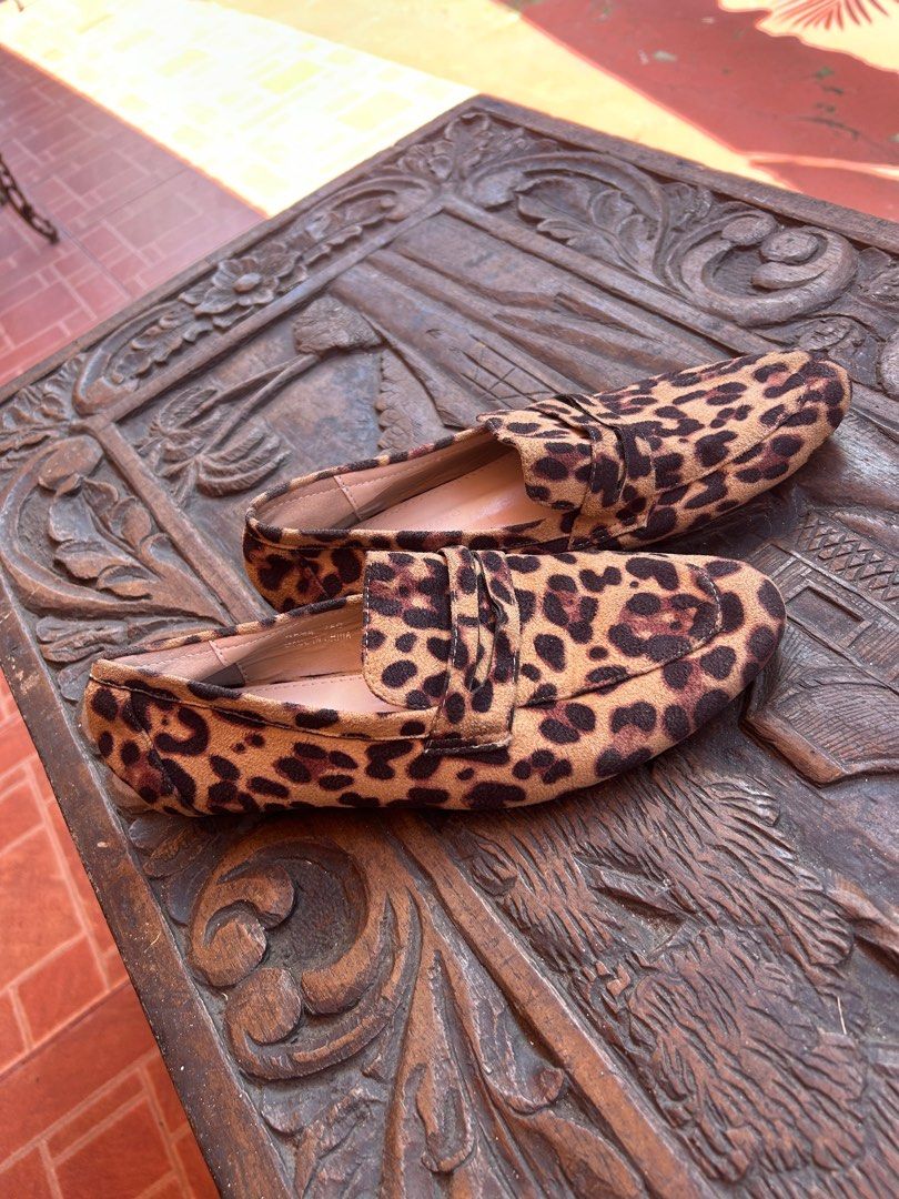 animal print loafers