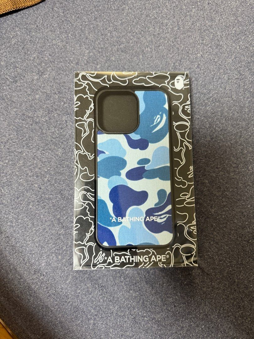 BAPE / A Bathing Ape ABC Camo Cloth Fabric Case Blue for iPhone 15