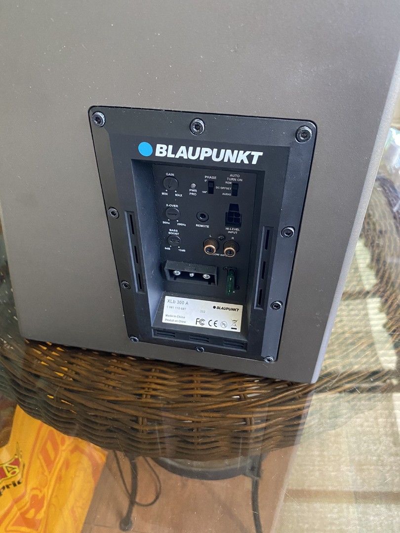 Blaupunkt XLb 300 Subwoofer (Category: Soundbars, Speakers & Amplifiers) located in Quezon City. Submitted by zero.wastelife (Listing ID 1327231566, Image 3). Description: Original Blaupunkt XLb 300 Subwoofer Price: ₱3,000 Measurements/Specifications: Height: 16" or 410 mm Depth: 200 mm Length: 550 mm Width: 19" or 320 mm Color: Grey Issue/s: None (works good as new) 12 voltage for car Subwoofer • Speaker Size : 12” • Cone Composition : Paper Con