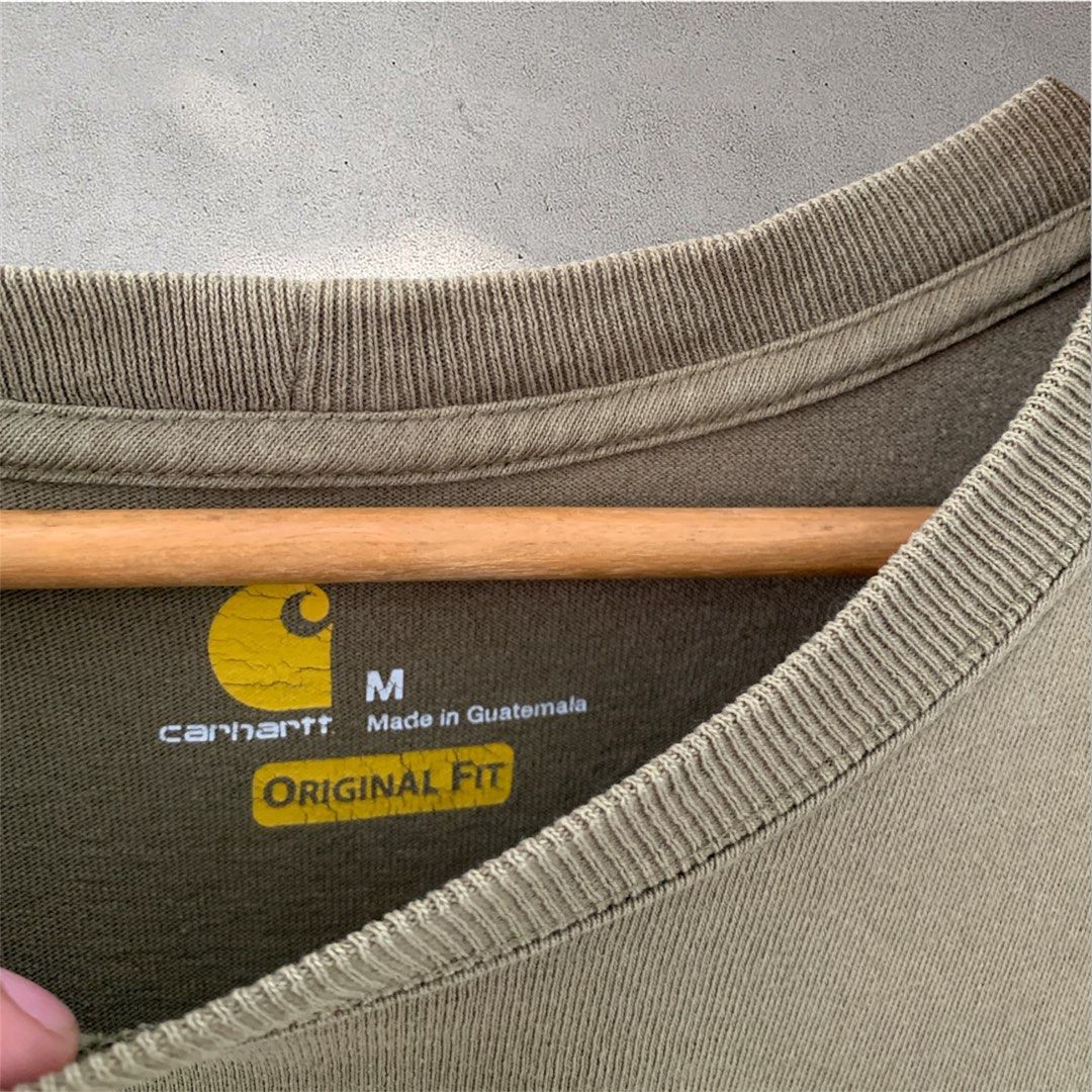 Carhartt K87 Olive Green Original Fit Men s Fashion Tops Sets Tshirts Polo Shirts on Carousell