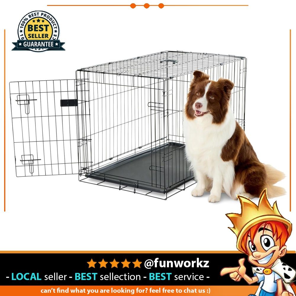 Carlson pet products secure and foldable single door metal dog crate outlet