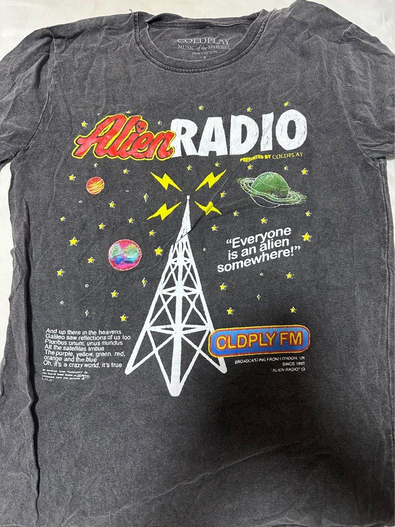 COLDPLAY ALIEN RADIO Tシャツ M コールドプレイ Coldplay Alien Radio