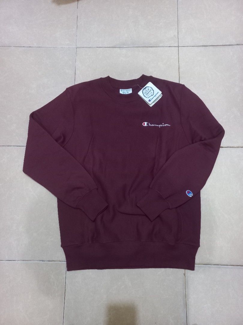 Crewneck champion reverse weave, Fesyen Pria, Pakaian Atasan di