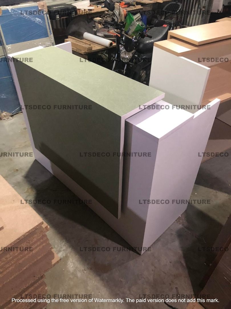 CUSTOMIZED RECEPTION COUNTER TABLE | OFFICE PARTITIONS, Furniture ...