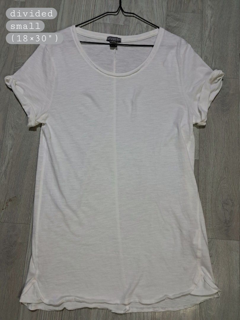 Divided by h m white tshirt dress Women s Fashion Dresses Sets Dresses on Carousell