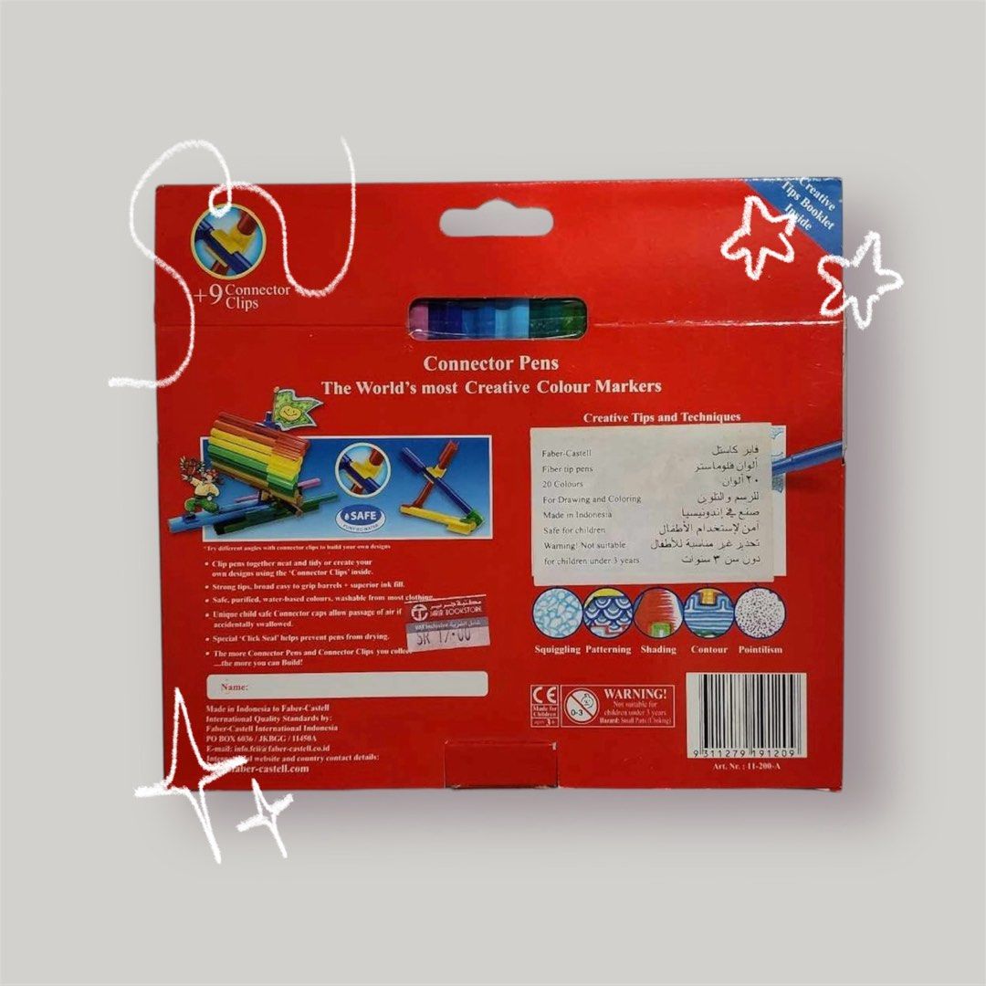 Faber-Castell Connector Pens (20 pieces) (Category: Stationery & School Supplies) located in Rosario. Submitted by seoszn (Listing ID 1327335485, Image 2). Description: 𐙚 : about Faber-Castell Connector Pens (20 pieces) never been used ! triny lang if nagana pa ink, but never used it in the past. box condi 8/10, not in the best shape, but still does its work. dm if u want more pics or if interested ! .