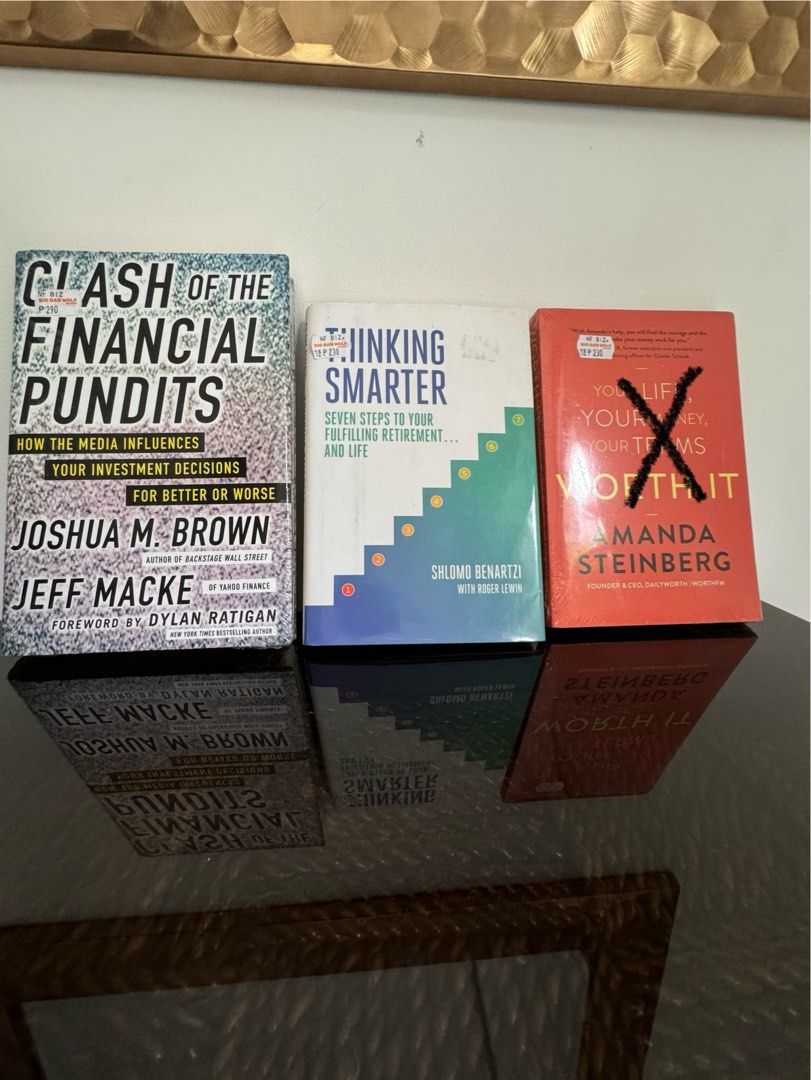 Finance Money Books (Category: Textbooks) located in Las Pinas. Submitted by avic_c (Listing ID 1326709639, Image 1). Description: Clash 150 (hard cover and not opened) Thinking smarter 100 (hard cover, opened) Worth it (paper back, not opened) RFS: decluttering .
