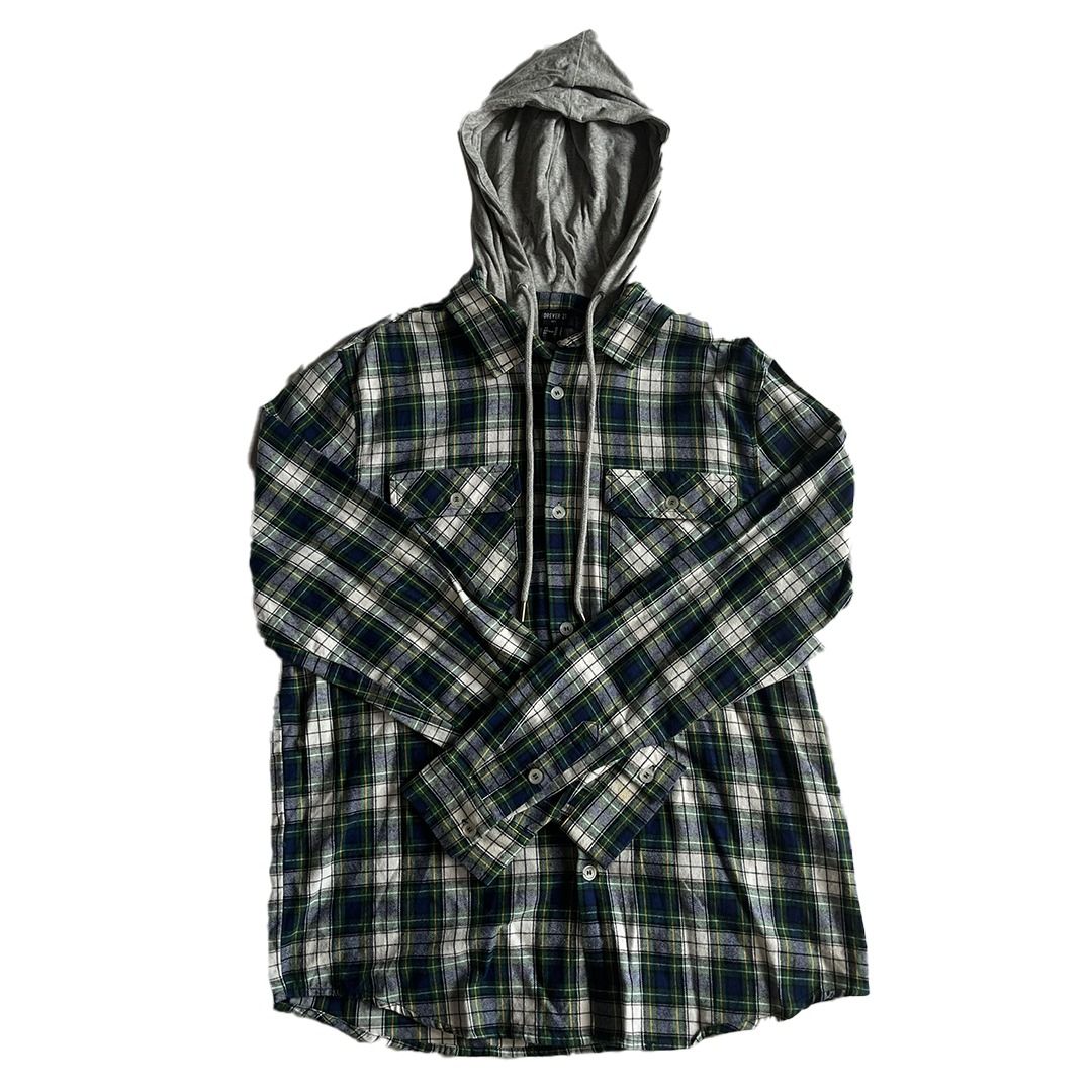 Forever 21 flannel hoodie sales