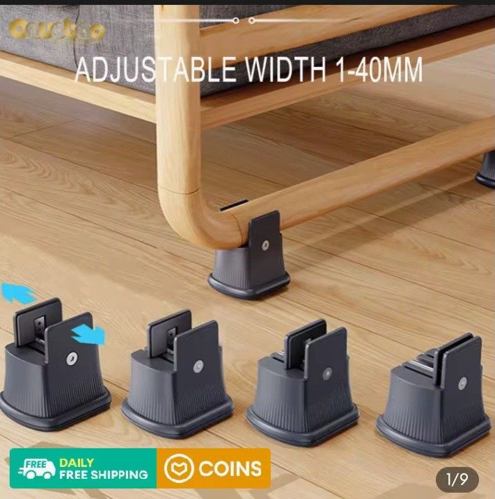 Furniture Bed Table Chair Boosters / Sliders (Category: Other Home Furniture) located in Manila. Submitted by rogue_ph (Listing ID 1327368288, Image 1). Description: size : 8x8x6 cm 4 boosters per set/box 2 boxes used to increase height of furnitures compatibility is buyer's responsibility RFS : not compatible with furniture I was going to boost/decluttering.