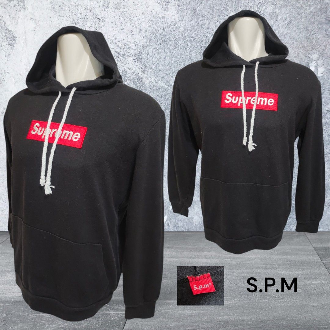 Hoodie Supreme Jaket Hoodie S.P.M Original Black Thrift