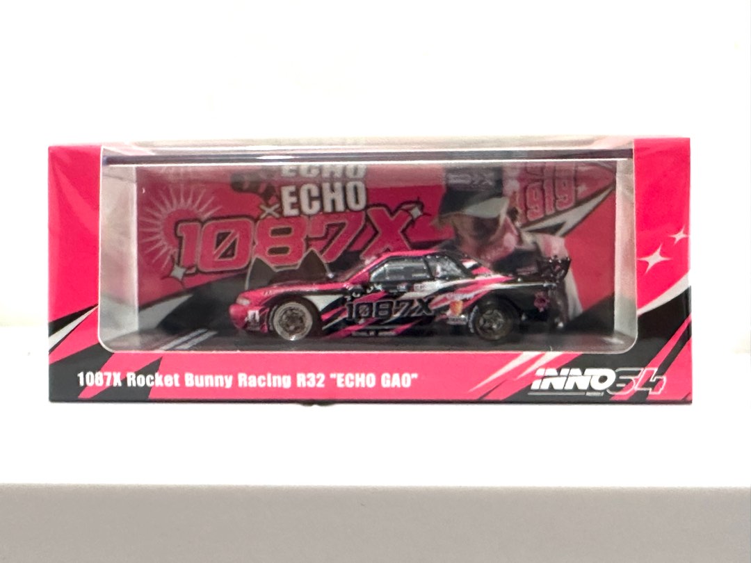 イノモデル Inno64 1087X R32 “ECHO GAO”中国仏山限定 INNO64 INNO NISSAN SKYLINE GT-R (R32) 1087X ROCKET BUNNY