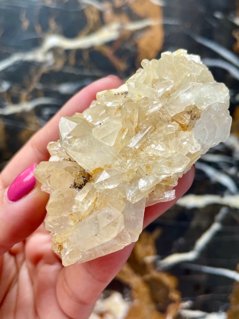 Clip in Description Light Orange Crystal Cluster 61g 61 Crystal Ore Raw Stone Raw Mineral Quartz Mineral Women s Fashion Jewelry Organisers Precious Stones on