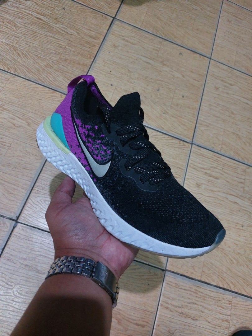nike epic react black purple