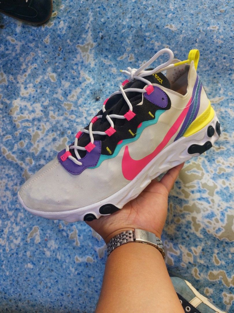 nike react element 55 white hyper pink