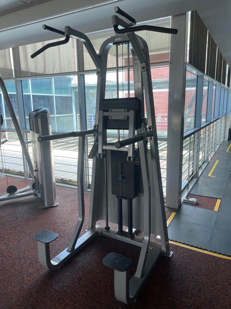 Original Precor Icarian assisted chin up dip pull up machine gym back ...