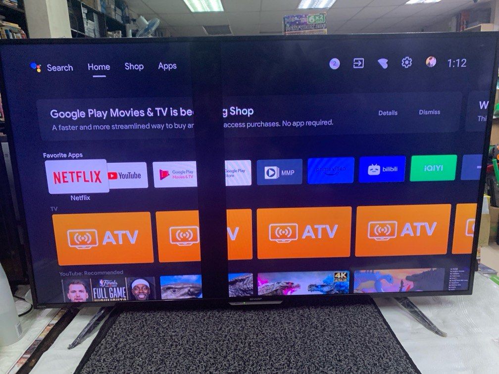 Sharp 50” Smart Android Led Backlight Tv 2T-C50CG1X (Category: TV) located in Pasay City. Submitted by ayinong168 (Listing ID 1327229480, Image 3). Description: Item is in good condition working, 220volts with line in the screen pls see issue with remote selling as is pm for order.