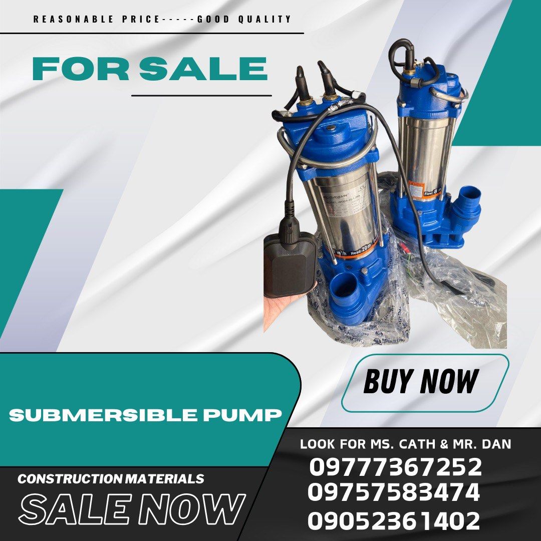 Submersible pump (Category: Construction Tools & Equipment) located in Manila. Submitted by cathvesta_sales (Listing ID 1327239550, Image 1). Description: .