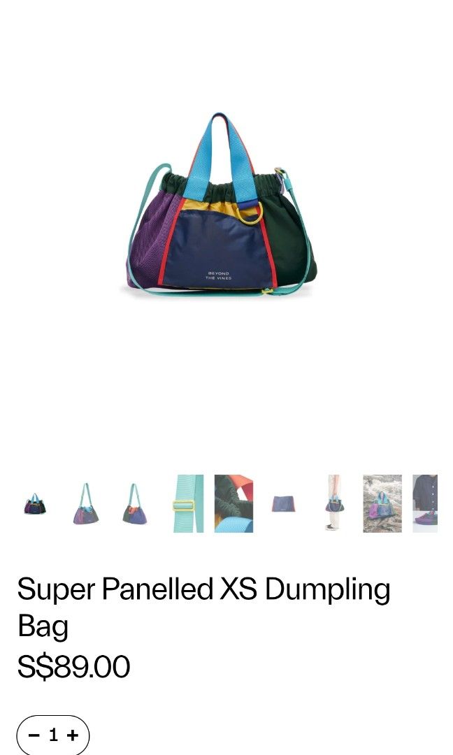 Super Panelled XS Dumpling Bag Navy Forest Beyond The Vines Super Panelled XS Dumpling Bag Navy Forest Beyond The Vines