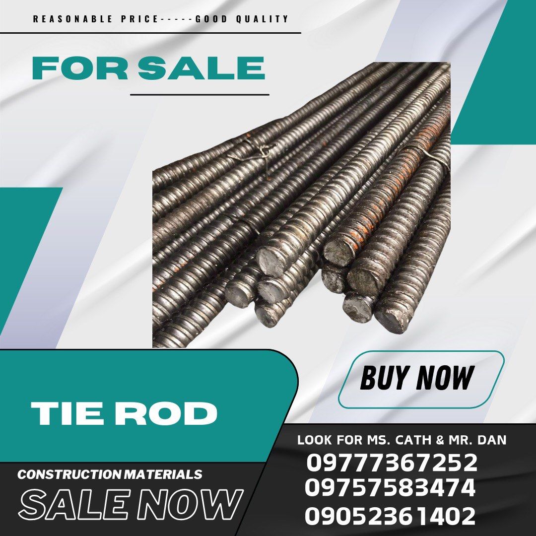 Tie rod (Category: Construction & Building Materials) located in Manila. Submitted by cathvesta_sales (Listing ID 1327241029, Image 1). Description: .