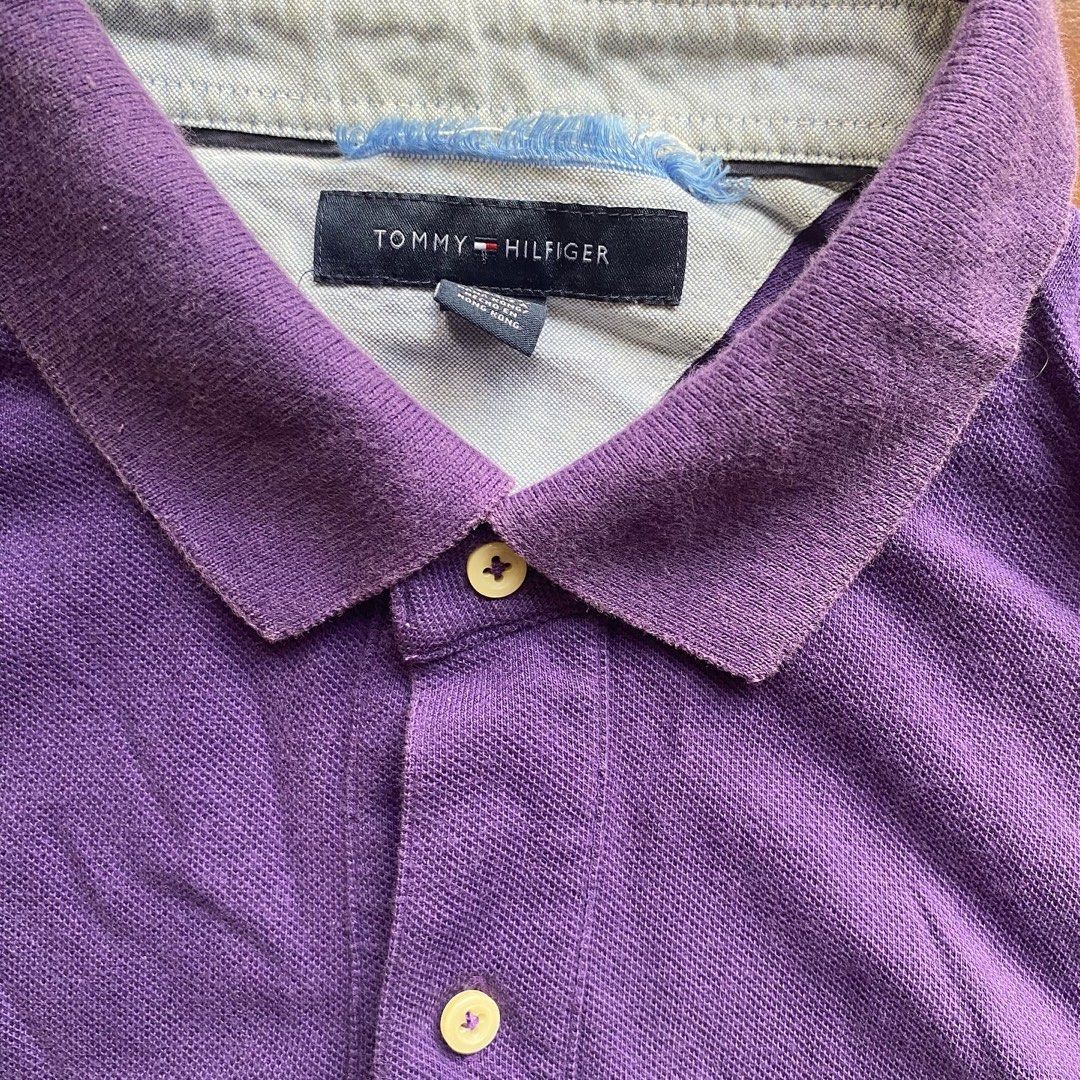Tommy Hilfiger violet polo shirt (Category: Tshirts & Polo Shirts ) located in Meycauayan. Submitted by le_dns (Listing ID 1327375737, Image 2). Description: Tommy Hilfiger Color: violet Length: 31.5-33 Pit to pit: 24.5 Issue: sign of usage, minor stain, minor fade ₱399 + sf .