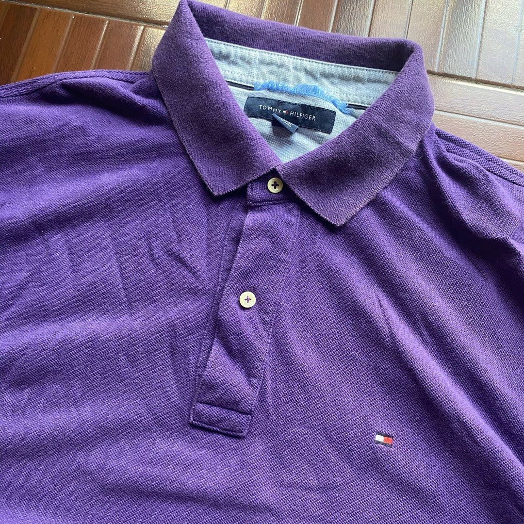 Tommy Hilfiger violet polo shirt (Category: Tshirts & Polo Shirts ) located in Meycauayan. Submitted by le_dns (Listing ID 1327375737, Image 3). Description: Tommy Hilfiger Color: violet Length: 31.5-33 Pit to pit: 24.5 Issue: sign of usage, minor stain, minor fade ₱399 + sf .