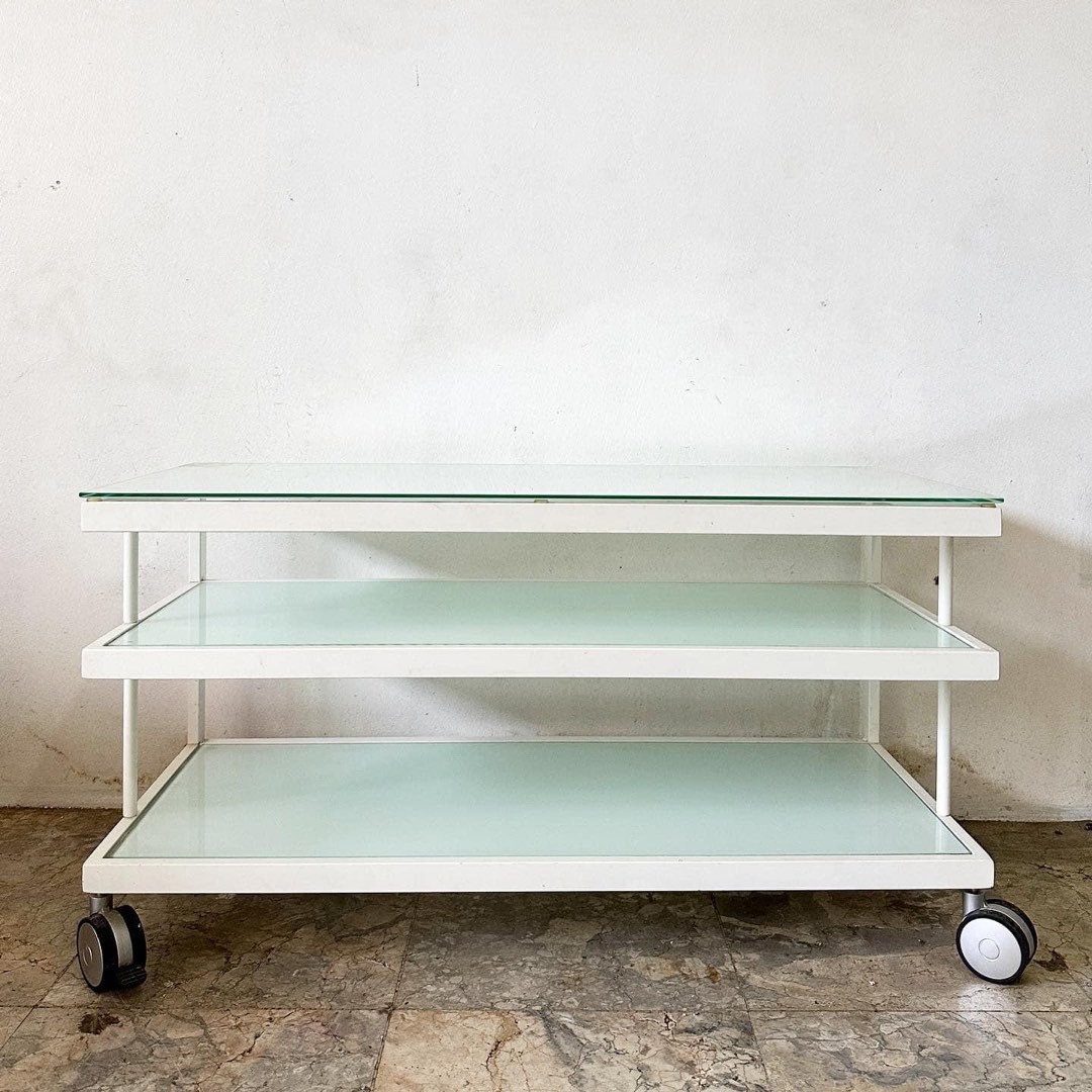 Triple-top metal frame and tempered glass rack, Furniture & Home Living ...