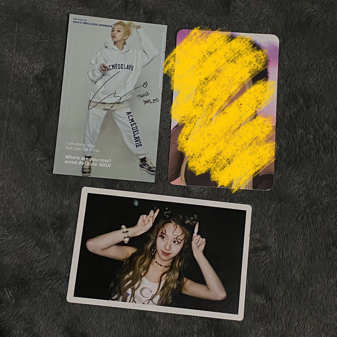 twice chaeyoung rare photocards (Category: K-Wave Merchandise) located in Subic. Submitted by myouiminari (Listing ID 1327248523, Image 1). Description: 500 set 350/250 if tingi .