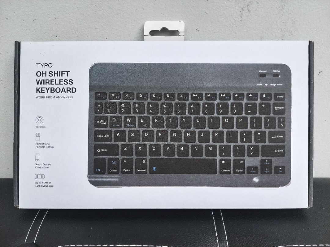 TYPO Keyboard (Bluetooth/Wired) (Category: Computer Keyboard) located in Taguig. Submitted by stop.n.shop_ (Listing ID 1327366945, Image 2). Description: Inclusions: ✅ Keyboard x1 ✅ Micro USB cord x1 **Can be used via bluetooth or using micro cord 🔹 RFS: Di nagagamit (Used once only during travel) 🔖 Original Price: ₱1,799 (bought in SM Mega store) 💰 MOP: GCash / BPI 🚚 MOD: J&T / Lalamove or any rider app (MM) ⚡ Open for meet-up in Market Mark